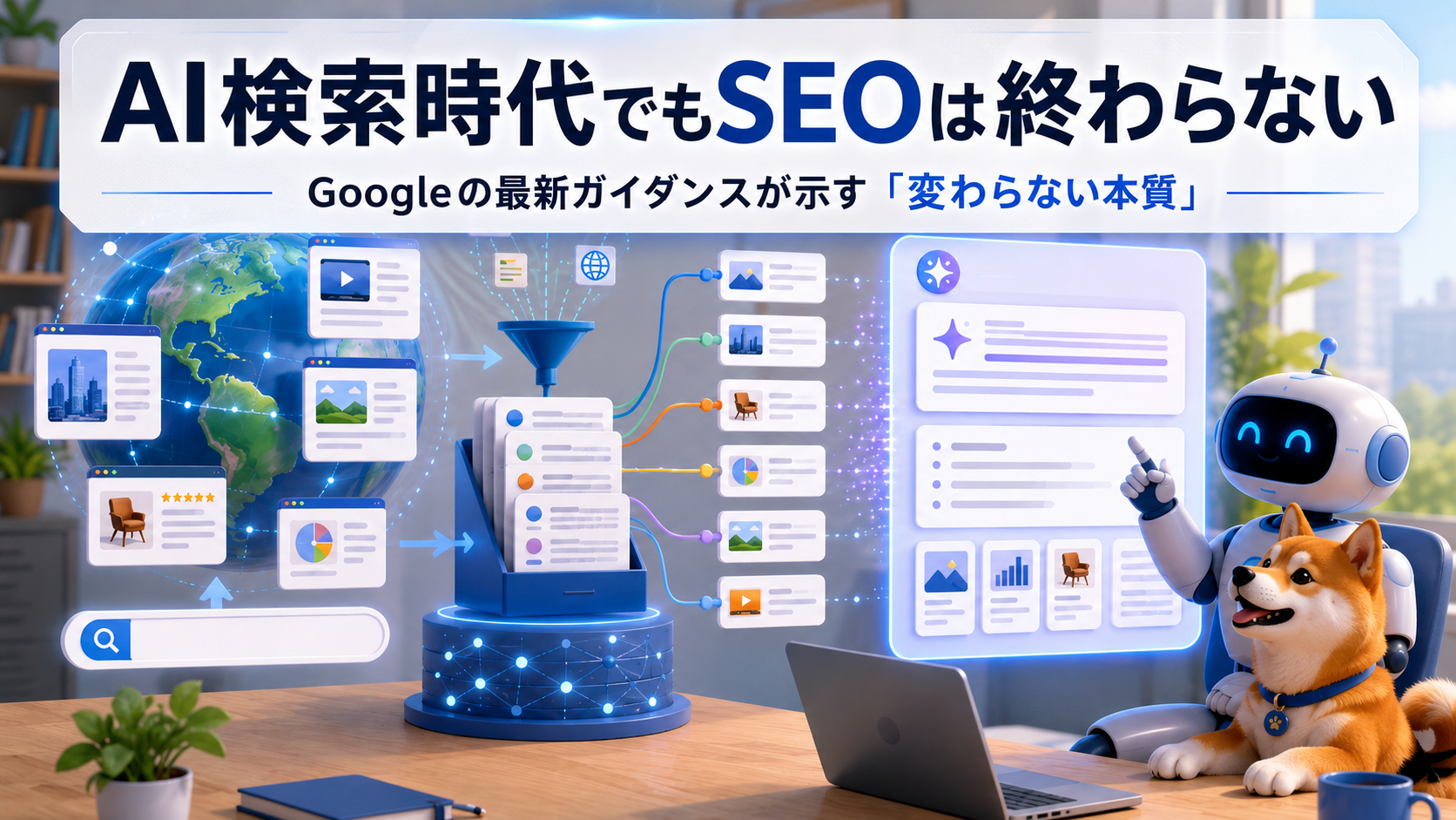 AI検索時代でもSEOは終わらない、Googleの最新ガイダンスが示す「変わらない本質」アイキャッチ画像