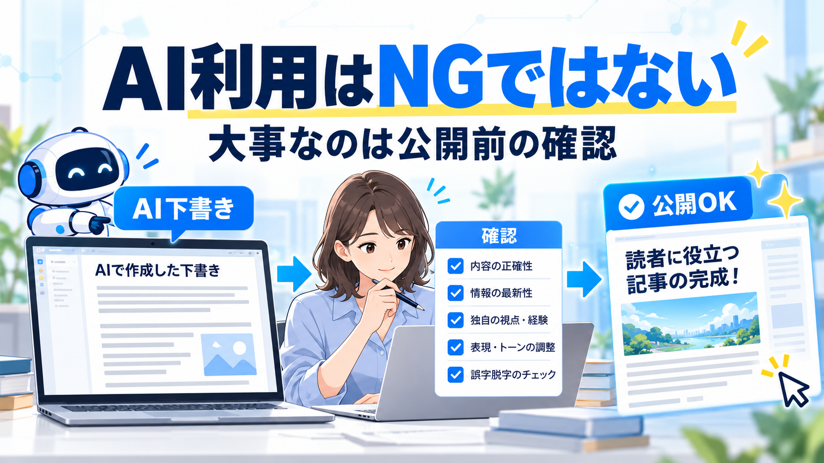AIで記事を作ること自体はNGではない